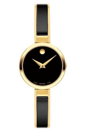 Movado Moda Bracelet Watch, 24mm in Black at Nordstrom