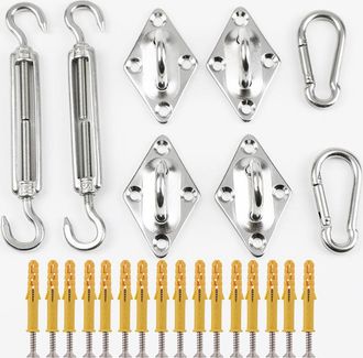 OEM Kit De Fijaci&oacute;n Para Toldos, Kit De Fijaci&oacute;n De Acero Inoxidable Para Toldos Triangulares, Cuadrados Y Rectangulares, Accesorios De Fijaci&oacute;n
