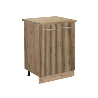 Vicco Mueble Bajo De Cocina R-line, Roble Artesanal, 60 Cm, Et Roble, Vicco