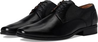 Florsheim Mens Florsheim Jackson 11925-001 Oxford Black Leather Plain Toe Shoes RHS6441