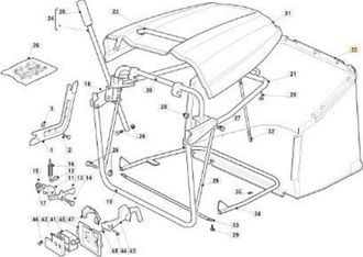 OEM Tela Bolsa Recolectora Para Tractor Cortac&eacute;sped Ggp - 182105921/0