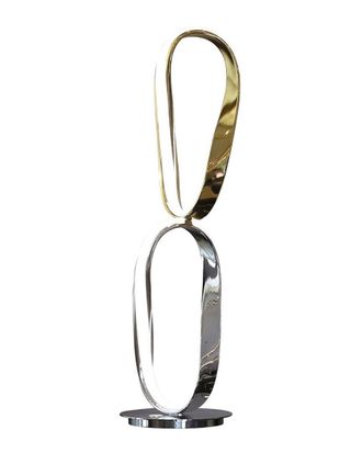 Finesse Decor Prague Chrome & Gold Table Lamp