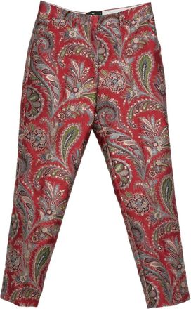 Etro Pantaloni con stampa paisley - Rosso