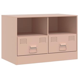 vidaXL Mueble Para Tv De Acero Rosa 67x39x44 Cm Vidaxl