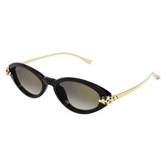 Cartier Oval Sunglasses - unisex - Cartier - Sunglasses - Black - 52 MM - Accessories