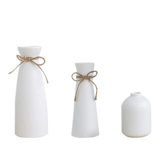 Infinite Jarrones De Cer&aacute;mica En Juegos De 3 O 5 Unidades, Blancos O Negros, Fabricados En Cer&aacute;mica Resistente A Altas Temperaturas, De Dise&ntilde;o Minimalista Para