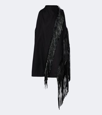 Sportmax Top in cotone con scollo allamericana