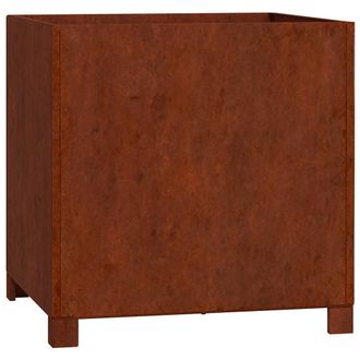 vidaXL Jardinera Con Patas Acero Corten Oxidado 50x50x50 Cm Vidaxl