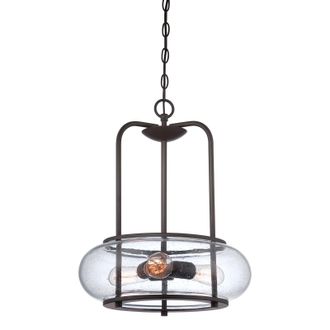 Loops 1 Bulb Ceiling Pendant Light Fitting Old Bronze LED E27 60W Bulb