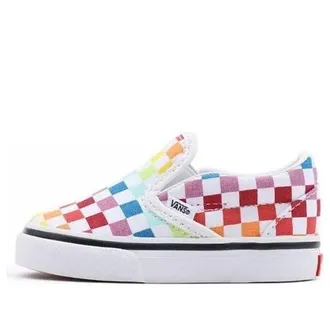 Vans (TD) Vans Classic Slip-On Rainbow Checkerboard VN000EX8U09