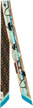 Fendi Womens Multicolor Silk Foulard Accessory