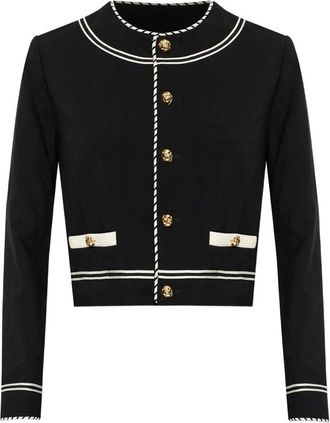 Frame Denim Button Embellished Jacket