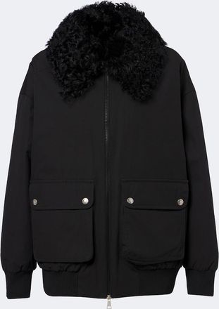 Moncler Rougequeue shearling-trimmed down jacket
