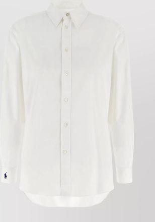 Polo Ralph Lauren collared shirt with embroidered cuffs and long sleeves