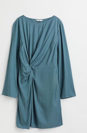 H&M Drapiertes Kleid - Dunkelt&uuml;rkis