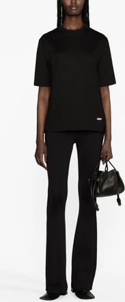 Jil Sander Womens Black Cotton T-shirt - Size Small