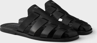Prada Leather fisherman mules