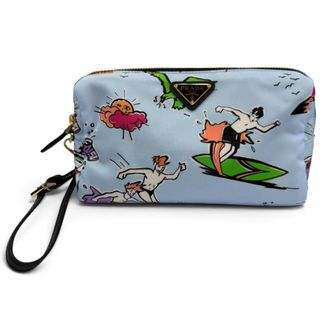 Prada Blue Nylon Pouch (Pre-Owned)