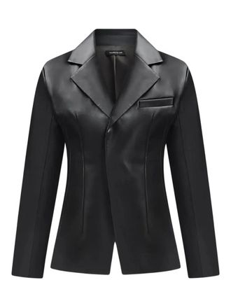 Mani&egrave;re De Voir double-breasted lapel blazer - Black