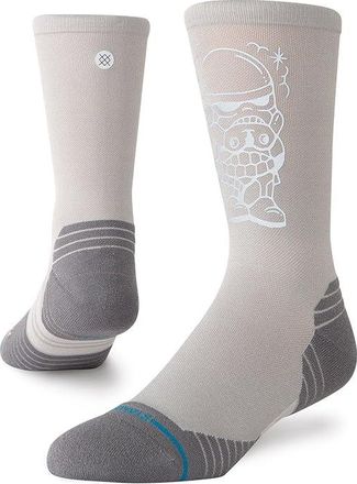 Stance Dj Trooper Light Crew Crew Cut Socks Shoes Grey : LG (US Mens Shoe 9-13 - Womens Shoe 11-14), Cotton/Mesh/Nylon