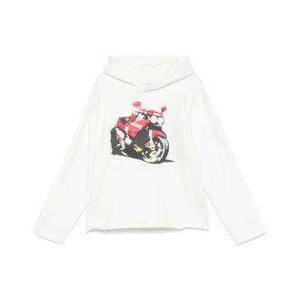 Honor The Gift Hoodies, male, White, XL, White Logo Print Sweatshirt with Pouch Pocket