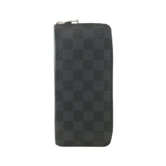 Louis Vuitton Black Coated Canvas Long Wallet (Bi-Fold) (Pre-Owned)