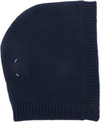 Maison Margiela Button Virgin Wool Knit Hood in Navy at Nordstrom, Size Medium