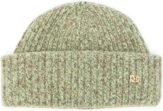 Ganni Berretto a coste - Verde