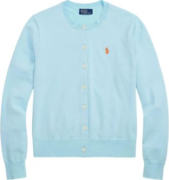 Polo Ralph Lauren buttoned cardigan - women - Cotton/Nylon/Spandex/Elastane - L - Blue