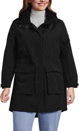 Lands End Plus Size Squall Waterproof Insulated Parka in Black at Nordstrom, Size 1X