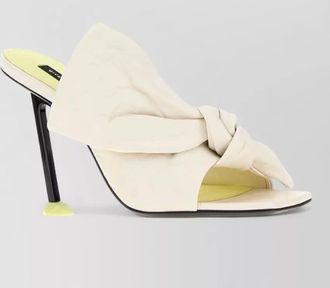 Givenchy leather boudoir mules knot detail peep toe