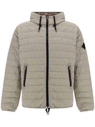 Herno logo-appliqué puffer jacket - men - Polyester - 52 - Neutrals