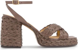 Castaner Valeriette Raffia Platform Sandals - Brown - 39 (IT39/ UK6)