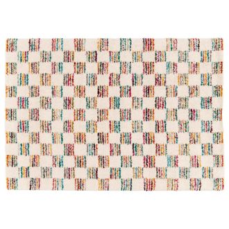 Oviala Alfombra de pelo largo con estampado multicolor 160 x 230 cm