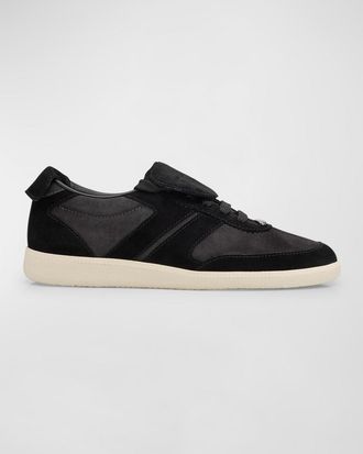 Giuseppe Zanotti Mens Bicolor Suede Low-Top Sneakers