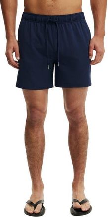 Cotton On Mens Stretch Swim Short in Navy Seersucker at Nordstrom, Size X-Large