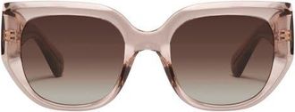Quay Busy Busy 53mm Square Sunglasses in Doe/Brown at Nordstrom