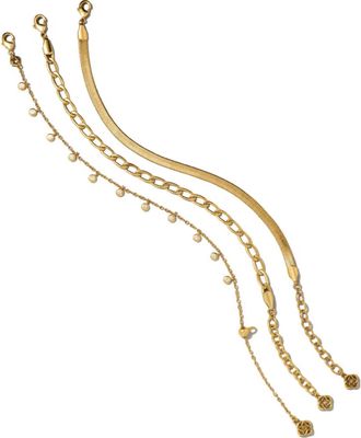 Kendra Scott Womens Kassie Set Of 3 Chain Bracelets In Vintage Gold