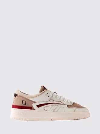 D.A.T.E. D. A.T. E. Torneo Leather and Suede Low-Top Sneakers with Perforated Toe