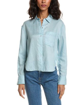 Theory Linen-Blend Boyfriend Shirt
