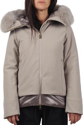People of Shibuya Winterjas met bont capuchon beige - Dames - Winterjassen - Beige - XS - Jassen
