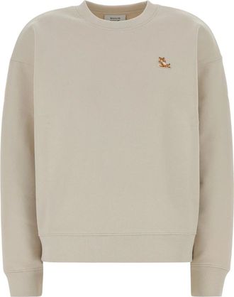 Maison Kitsun&eacute; Chillax Fox Sweatshirt - Dames - Sweatshirts & Hoodies - Beige - Maat: XS Katoen