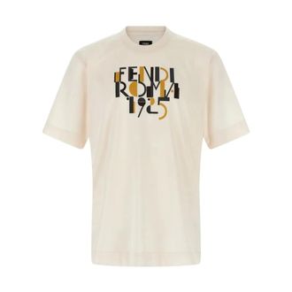 Fendi Heren, Tops, Beige, Maat: XL