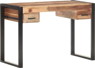 vidaXL Escritorio De Madera Maciza 110x50x76 Cm Vidaxl