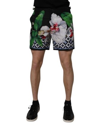 Dolce & Gabbana Multicolor Floral Polyester Men Bermuda Mens Shorts