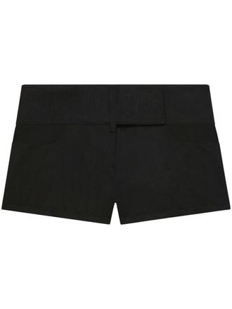 Courrèges belted mini shorts - women - Cotton/Polyester - 44 - Black