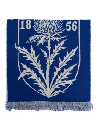 Burberry Sciarpa Thistle con bordi sfrangiati - Blu