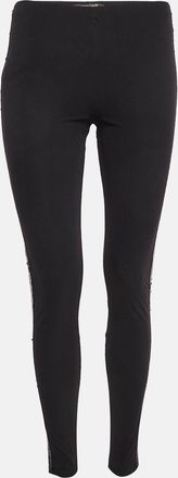 Roberto Cavalli Black Sequin Jersey Leggings