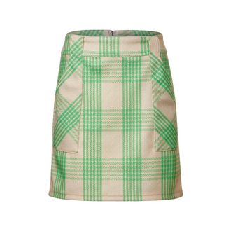 Street One Korte geruite rok - Dames - Rokken - Veelkleurig - Maat: XL Zijde