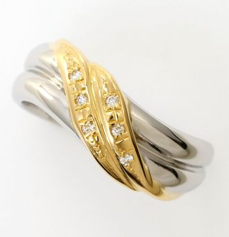 C&A Unbranded Platinum yellow gold yellow gold (18K) Platinum 900 Band Ring (Pre-Owned)